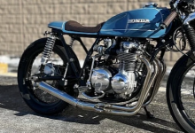  这款帅气的本田CB550CafeRacer是一款经济型定制车充满UJM风格